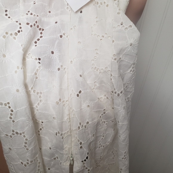 Sosi Boutique Ilaya White Kyla Eyelet Side Zip Tank- Sz XS - Picture 7 of 16